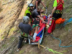 Radfahrer stürzt am Vinschger Nörderberg: Extreme Schmerzen