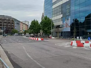 Wichtige Straßenarbeiten am Verdiplatz in Bozen