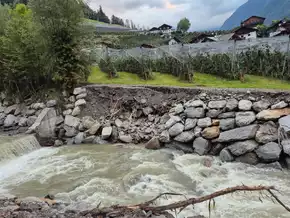 Nach Muren im Passeier: Wildbachverbauung stellt Hochwasserschutz wieder her