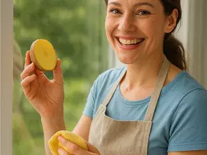 Es reicht nur eine Kartoffel und die Fenster glänzen wieder