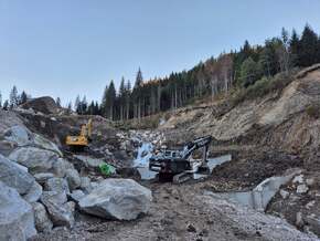 Wildbachverbauung erhöht Hochwasserschutz im Stollabach