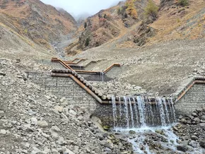 Wildbachverbauung verbessert Hochwasserschutz in Schnals
