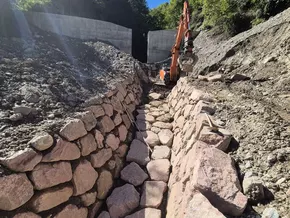 Wildbachverbauung erhöht Hochwasserschutz im Schiedmanngraben