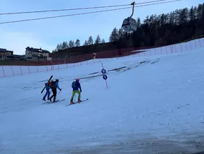 Noch wenig Schnee, Helm unbedingt mitnehmen