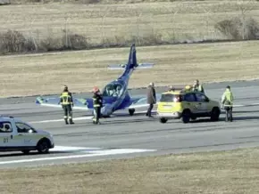 Unfall am Bozner Flughafen sorgt für Schrecksekunden