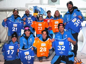 Das sind die Startnummern für den 15. VISA FIS Snowboard Alpine World Cup Carezza Dolomites