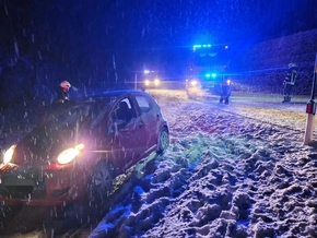 Starke Schneefälle sorgen für zahlreiche Feuerwehreinsätze