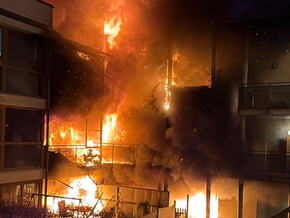 Brand in Tiroler Wohnanlage durch Feuerwerksbatterien