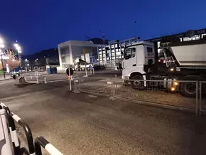 Arbeiten am Parkplatz in Bozen Süd