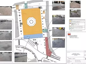 Ausbesserungsarbeiten am Waltherplatz
