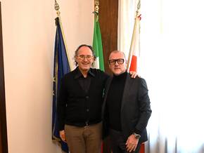 Bürgermeister Corrarati empfängt Ulrich Seitz
