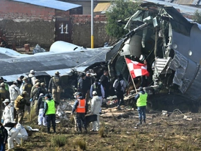 Mindestens 22 Tote bei Flugzeugunglück in Bolivien