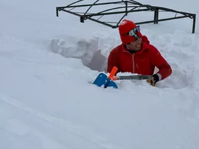 Zwei-Meter-Schneedecke in Norditalien