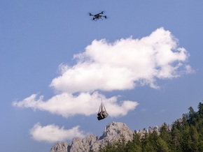Drohneneinsatz am Berg