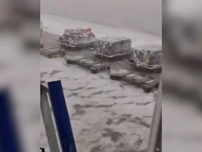 Hagel überzieht den größten Flughafen Italiens