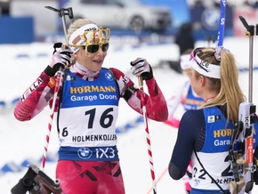 Biathletin Hauser im letzten Karriererennen in Oslo 19.