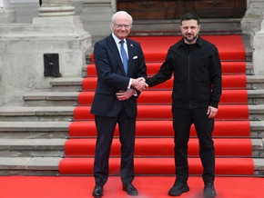 Carl Gustaf als erster König seit Kriegsbeginn in Ukraine