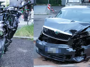 Bozen: Auto kollidiert mit Motorrad – junger Fahrer verletzt