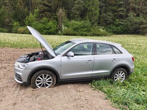Auto kommt von Straße ab: Einsatz auf der Pustertaler Staatsstraße