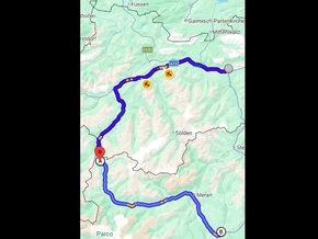 Auch Google Maps warnt vor Brenner-Blockade am 30. Mai