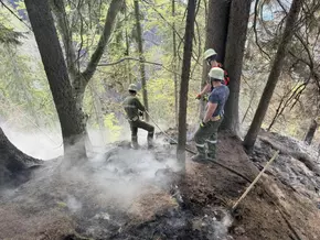 Löscharbeiten bei Waldbrand in Kärntner Lesachtal beendet