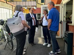 Besuch im Sprengel Oberau und Krankenhaus Bozen: Kooperation im Fokus