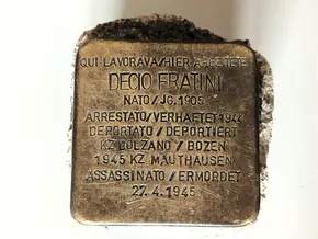 "Stolperstein" in Bozen wieder aufgetaucht