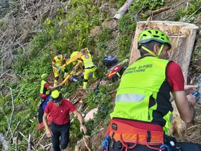 Radfahrer stürzt 20 Meter über eine Böschung ab