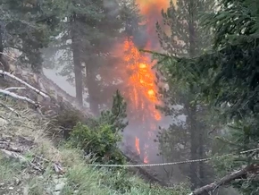 Jaufental: Waldbrand im steilen Gelände