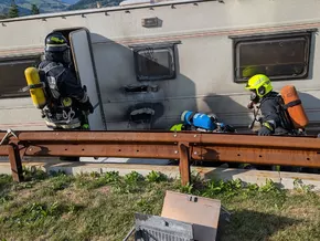 Wohnwagenbrand auf dem Sadobregelände rasch gelöscht