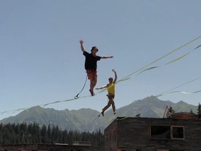 Sprint-WM auf der Slackline