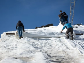 Schnee retten im Schnalstal - VIDEO