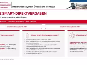 Informationssystem öffentliche Verträge: Neue Smart-Direktvergaben