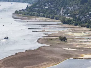 Industrie drosselt wegen Rhein-Niedrigwasser Produktion
