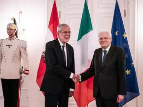 80 Jahre Pariser Vertrag: Staatsoberhäupter von Italien und Österreich in Meran eingetroffen