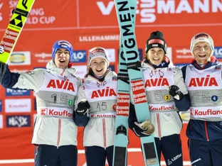 Rang drei für ÖSV-Mixedteam beim Skisprung-Weltcupauftakt