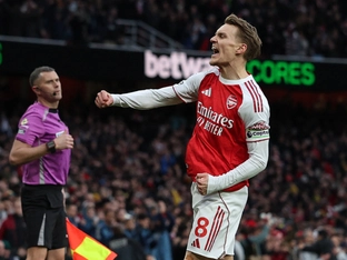 Arsenal verteidigt Ligaspitze mit 2:1-Sieg gegen Brighton