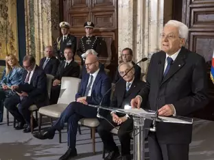 Kompatscher beim Weihnachtsempfang von Staatspräsident Mattarella