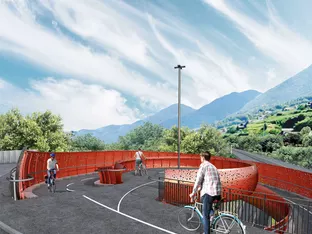 Baubeginn am Kreisverkehr Marlinger Brücke zur Optimierung der Radwege