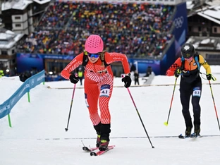 Skibergsteiger Hiemer/Verbnjak im Olympia-Mixed Sechste