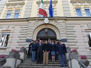 Empfang der Regierungskommissarin in der Quästur