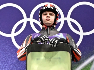 Rodler Jonas Müller in St. Moritz Dritter