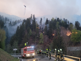Leichte Entspannung bei Waldbrand im Kärntner Lesachtal