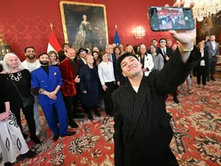 Der rot-weiß-rote ESC-Adel pilgerte in die Hofburg