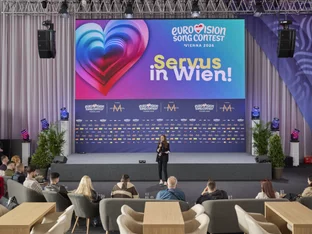 Der ESC-Medientross hat nun seine Homebase