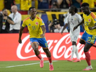 Kolumbien nach 1:0 gegen Ghana im Achtelfinale
