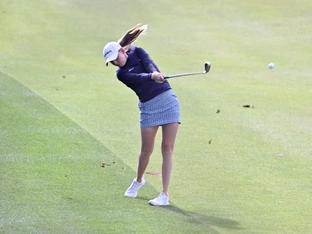 Golferin Spitz auf Ladies European Tour bei London Achte