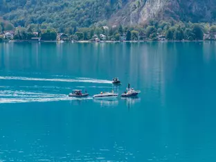 Propellermaschine in den Attersee gestürzt