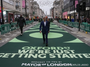 Oxford Street in London wird eine Fußgängerzone