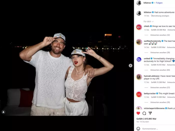 Footballstar Kelce postet erstmals Fotos mit Taylor Swift